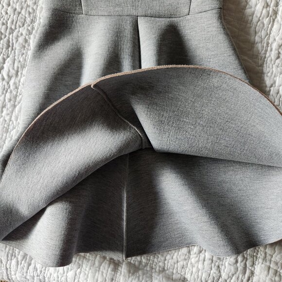 🇫🇷 Naf Naf Black Mirror-Style Flared Mini Gray Dress - Picture 11 of 14